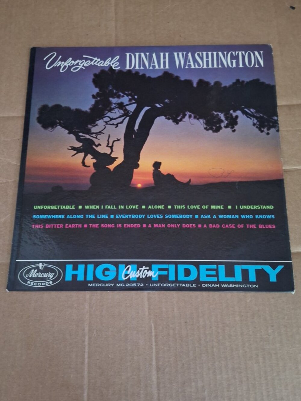 dinah washington unforgetable lp record